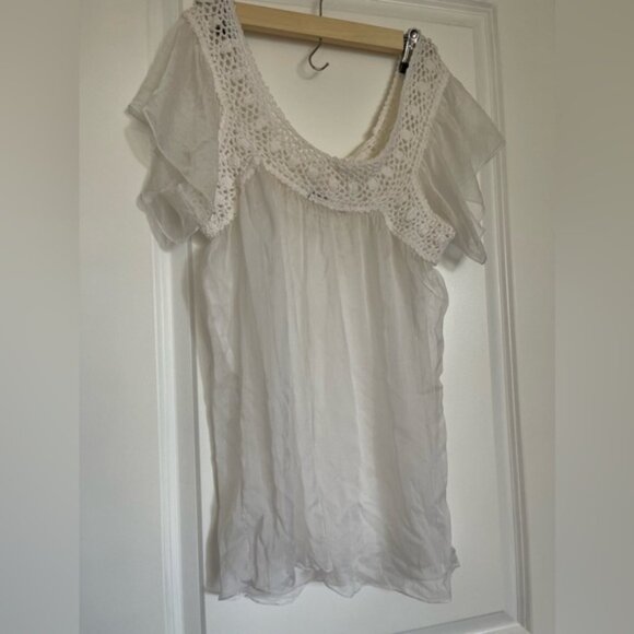 Solitaire White Lace Sheer top - Picture 4 of 5